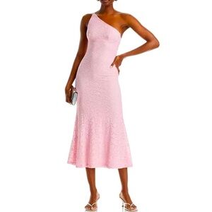 Bardot Pink One-Shoulder High Low Dress